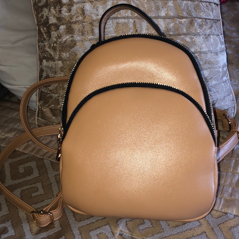 Tan mini backpack